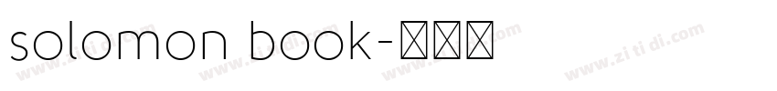 solomon book字体转换